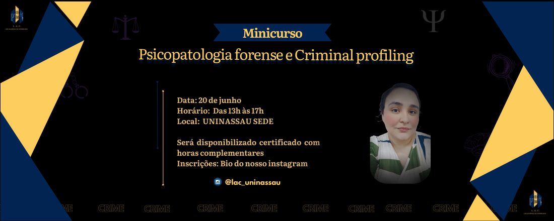 CURSO DE PSICOPATOLOGIA FORENSE E CRIMINAL PROFILING