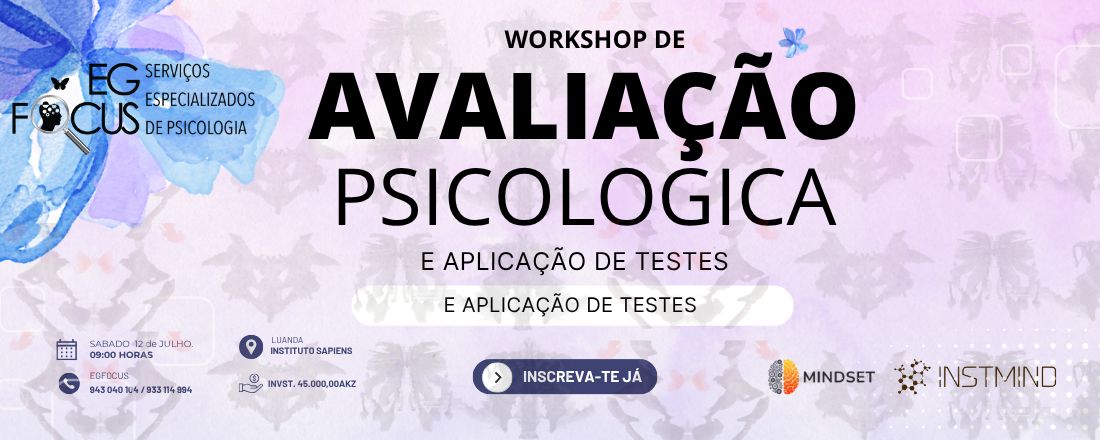 WORKSHOP DE AVAIAÇÃO PSICOLOGICA E APLICAÇÃO DE TESTES