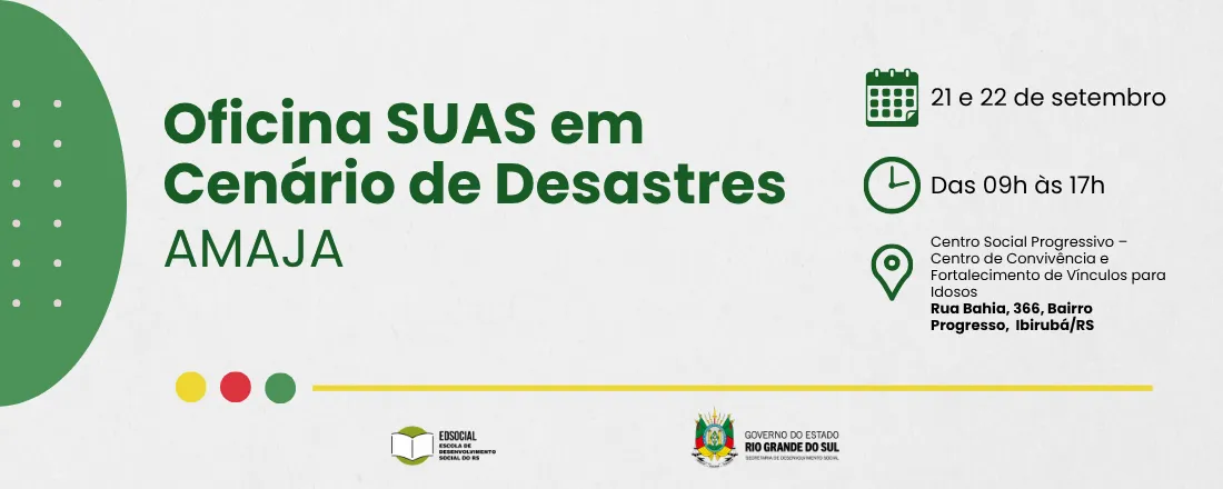 Oficina SUAS em Cenário de Desastres - AMAJA