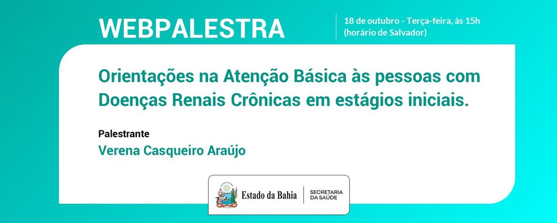 Orientações na Atenção Básica às pessoas  com Doenças Renais Crônicas