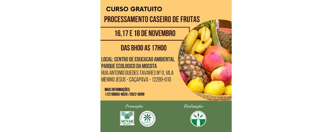 PROCESSAMENTO CASEIRO DE FRUTAS