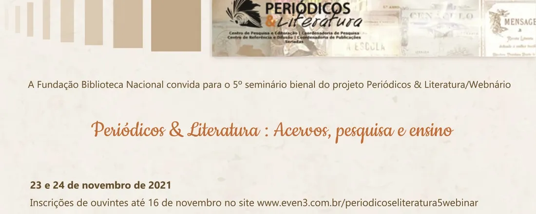 Periódicos & Literatura: Acervos, pesquisa e ensino - 5o Webinário (2021)
