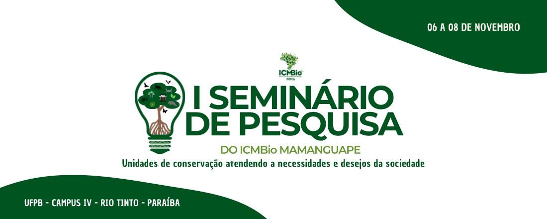 I Seminário de Pesquisa do ICMBio Mamanguape: Unidades de conservação atendendo a necessidades e desejos da sociedade (2024)