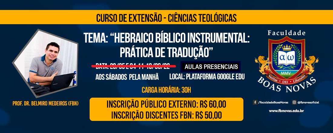 Hebraico Bíblico Instrumental: Prática de Tradução