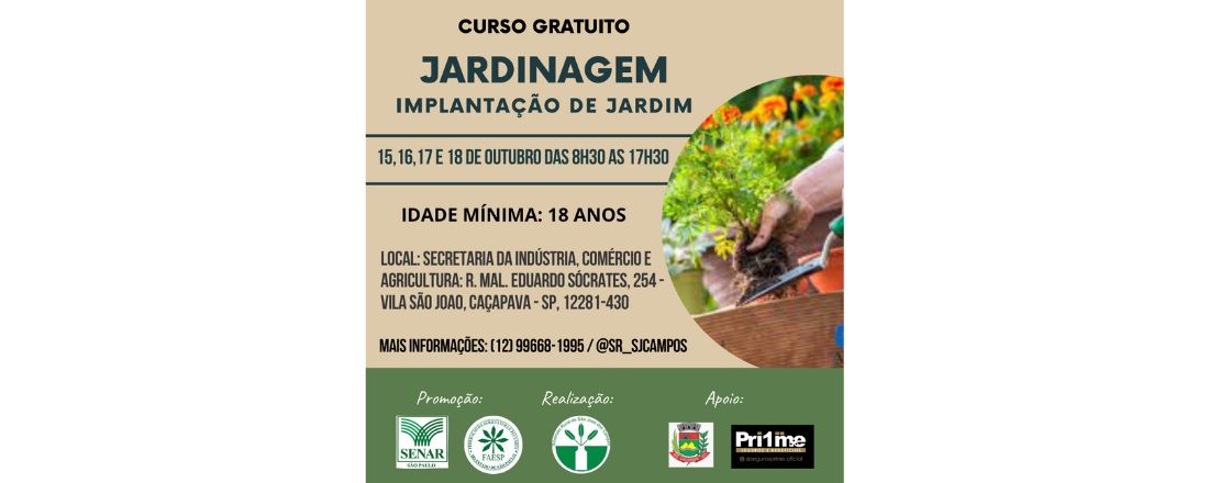 JARDINEIRO – IMPLANTAÇÃO DO JARDIM