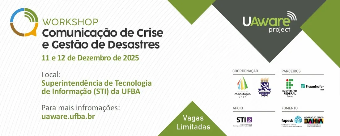 I Workshop de Comunicação de Crise e Gestão de Desastres