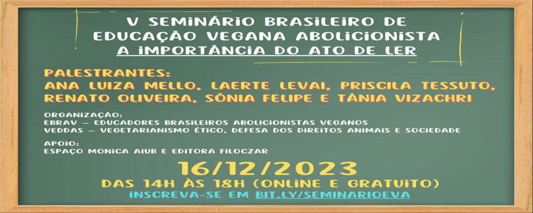 V Seminário Brasileiro de Educação Vegana Abolicionista