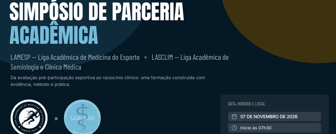 1 Simpósio de semiologia esportiva