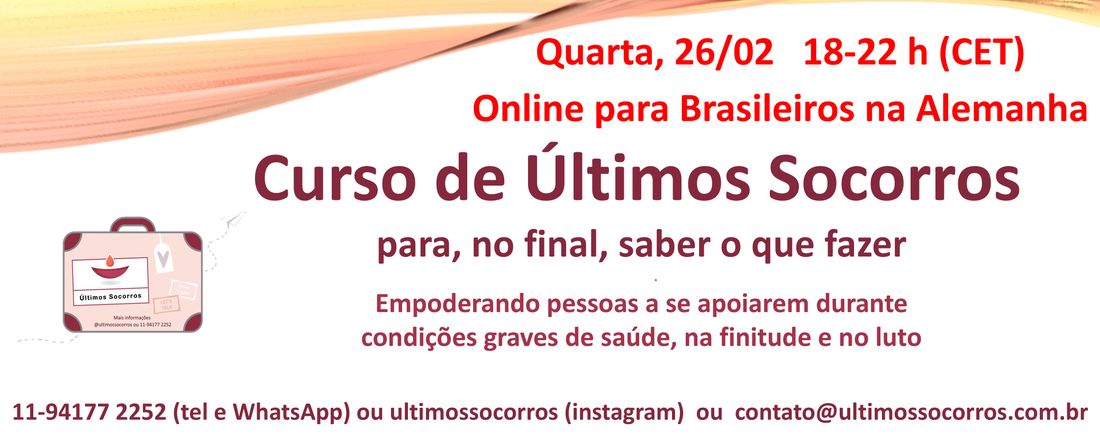 Curso de Últimos Socorros (Online para Brasileiros na Alemanha 26/02)
