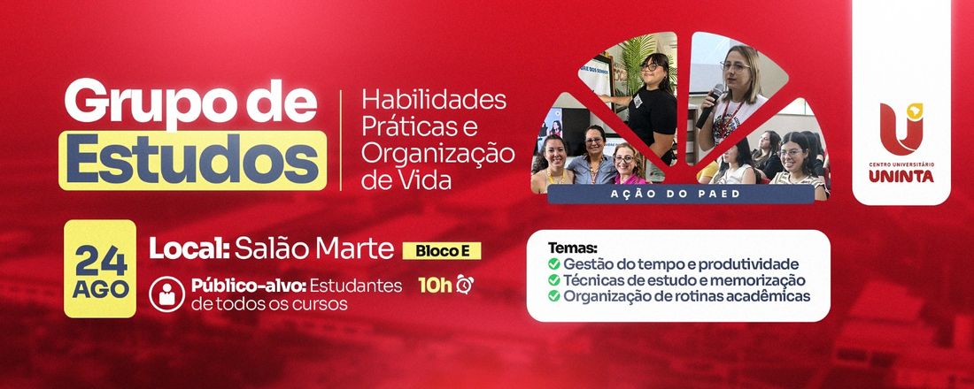 Grupo de Estudo: Habilidades Práticas e Organização de Vida