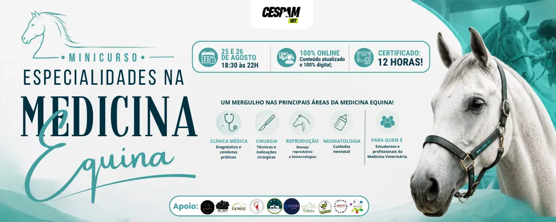 Minicurso de Especialidades na Medicina Equina