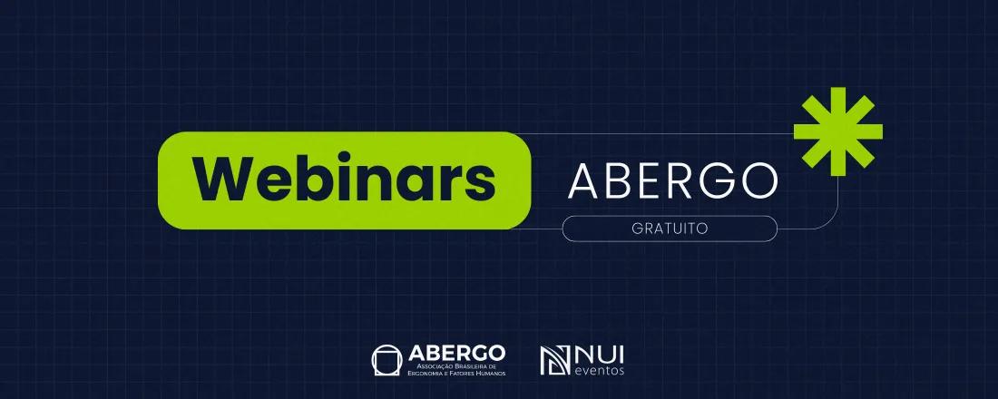 Webinar - Perspectivas da pesquisa científica em ergonomia no Brasil