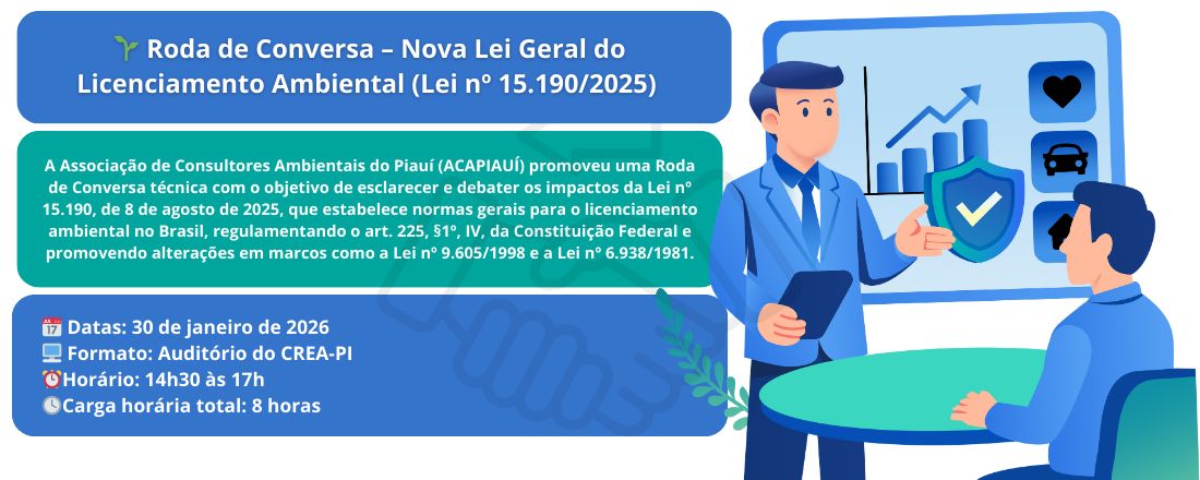 Roda de Conversa – Nova Lei Geral do Licenciamento Ambiental (Lei nº 15. 190/2025)