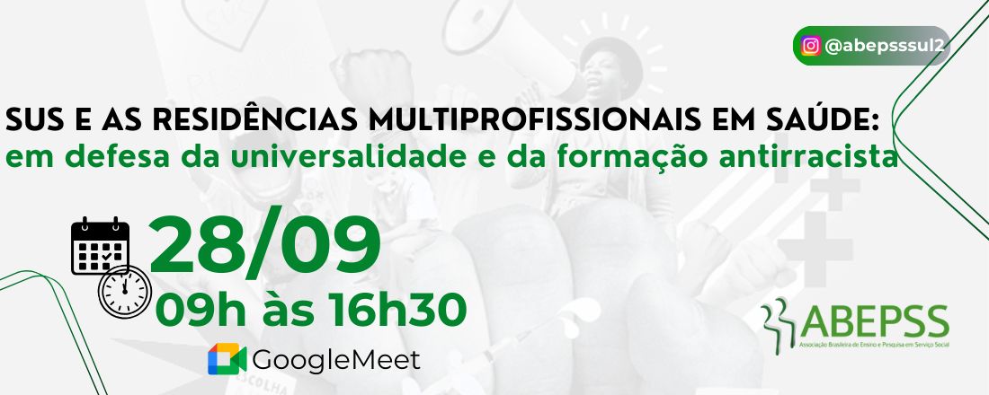 SUS E AS RESIDÊNCIAS MULTIPROFISSIONAIS EM SAÚDE: em defesa da universalidade e da formação antirracista
