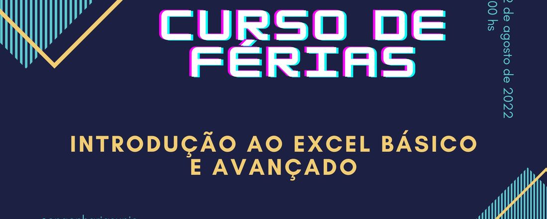 CURSO DE FÉRIAS: Introdução ao Excel básico e avançado