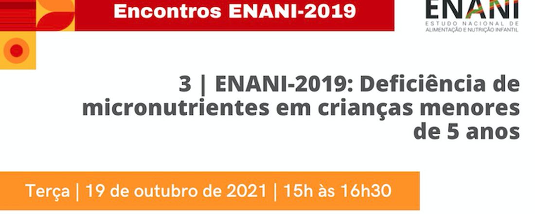 ENANI-2019: Deficiência de micronutrientes em crianças menores de 5 anos