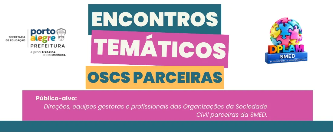 Formação Continuada para Organizações da Sociedade Civil Parceiras da SMED - 2026