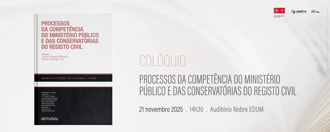 Processos da Competência do Ministério Público e das Conservatórias do Registo Civil