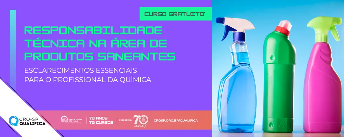 Curso Responsabilidade Técnica na Área de Produtos Saneantes