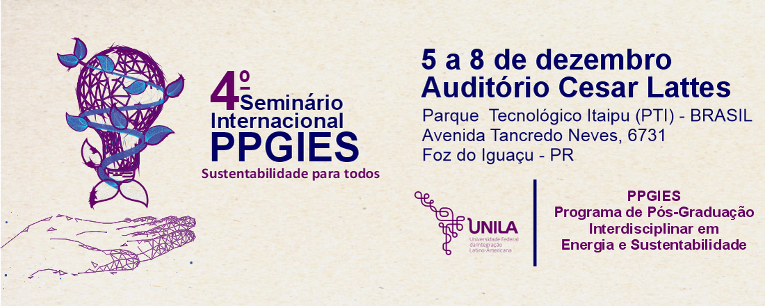 4 º Seminário da Pós-graduação Interdisciplinar em Energia e Sustentabilidade