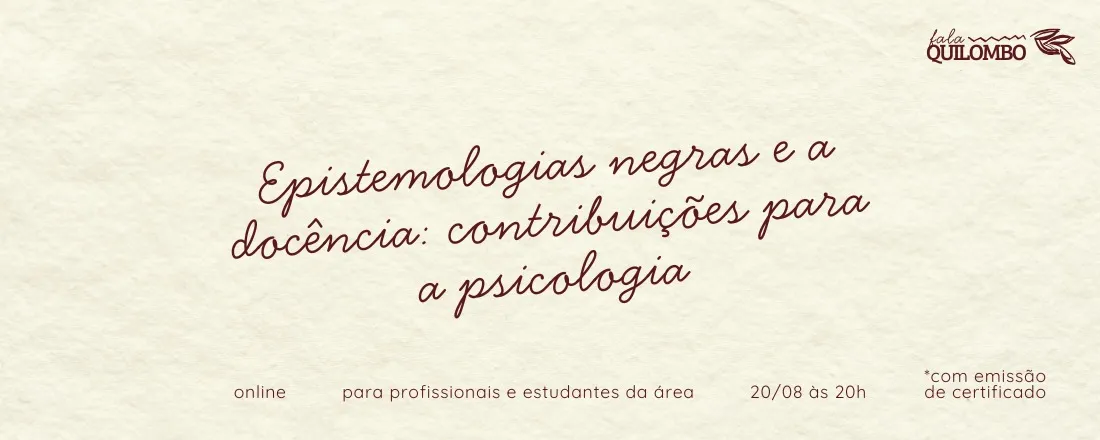 Epistemologias negras e a docência: contribuições para a psicologia