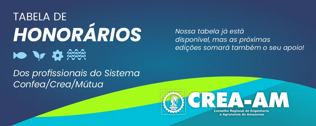 TABELA DE HONORÁRIOS DOS PROFISSIONAIS DO SISTEMA CONFEA/CREA