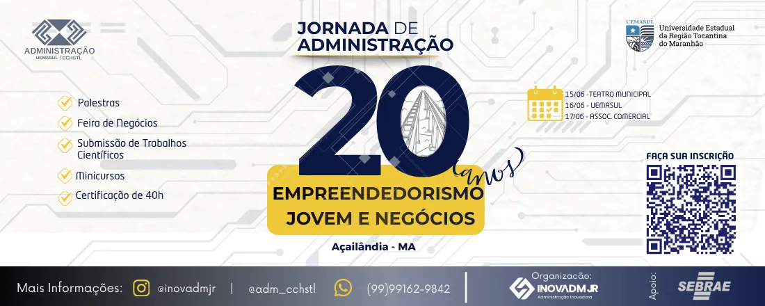 Jornada ADM 20 Anos: Empreendedorismo Jovem e Negócios