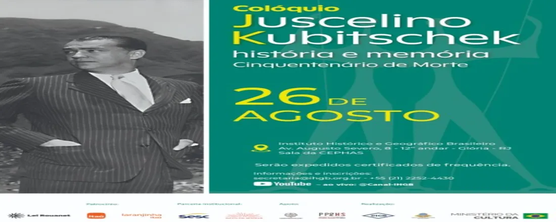 Colóquio Juscelino Kubitschek história e memória Cinquentenário de Morte