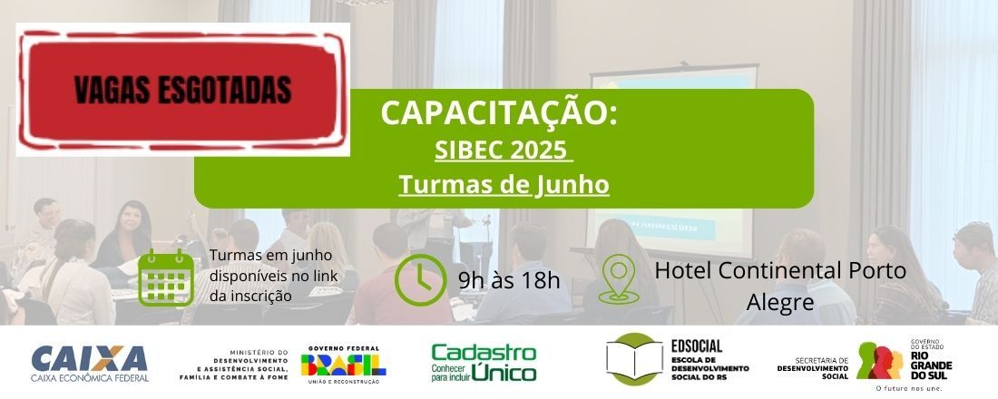 Capacitação SIBEC 2025  - Turmas de Junho