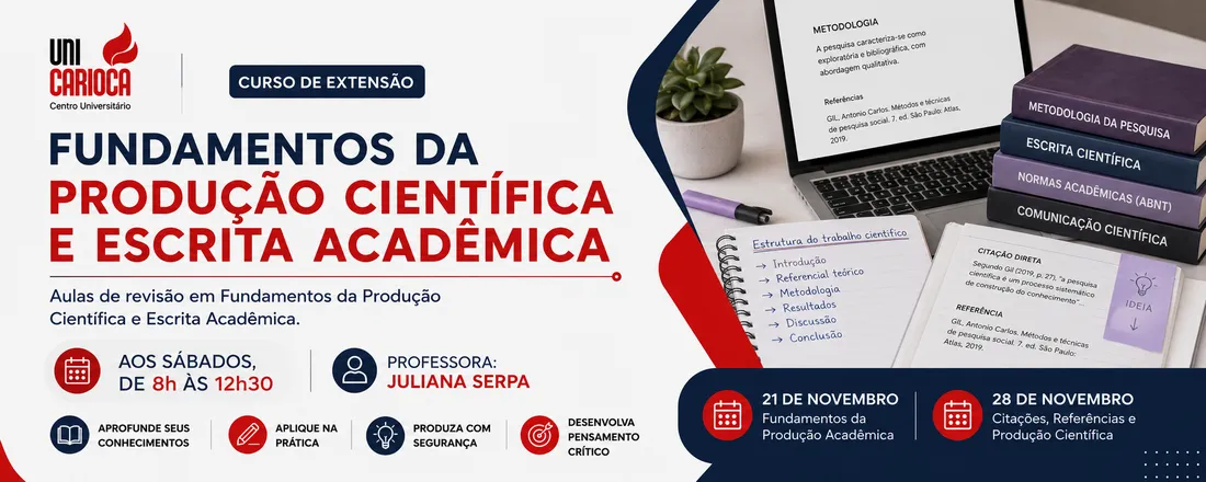 Curso de Extensão em Fundamentos da Produção Científica e Escrita Acadêmica
