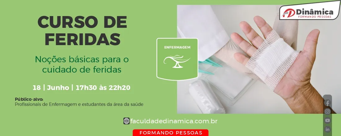 Curso de noções básicas no cuidado de feridas