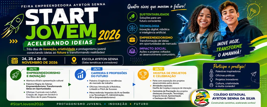 START JOVEM 2026 – Acelerando Ideias: Feira Empreendedora Ayrton Senna