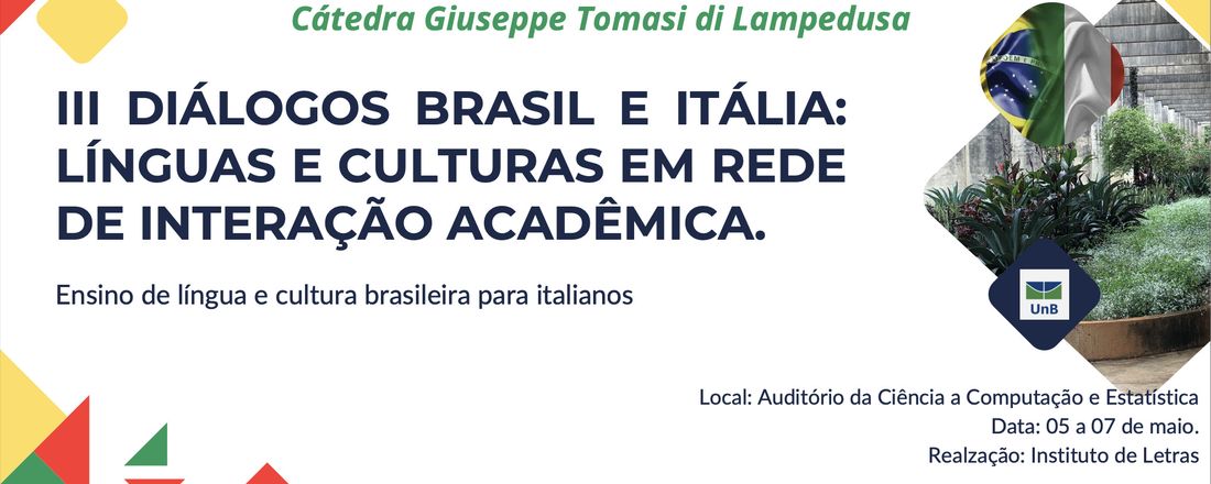 III Diálogos Brasil e Itália: línguas e culturas em rede de interação acadêmica