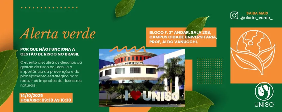 Alerta verde- Porque não funciona a gestão de risco no Brasil