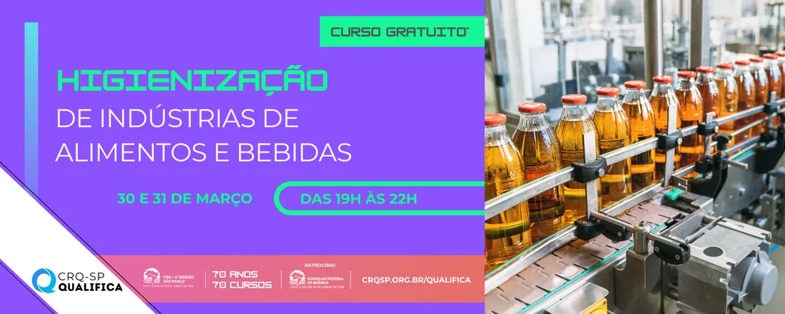 Curso Higienização de Indústrias de Alimentos e Bebidas