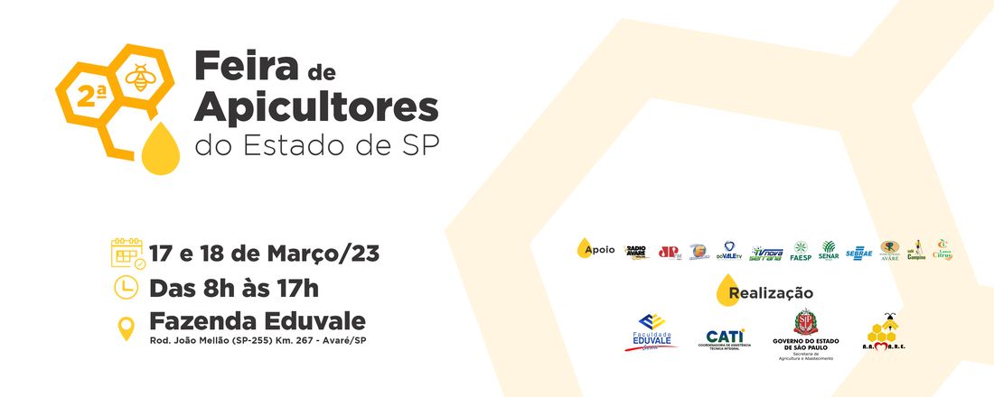 2ª Feira de Apicultores e Meliponicultores do Estado de São Paulo