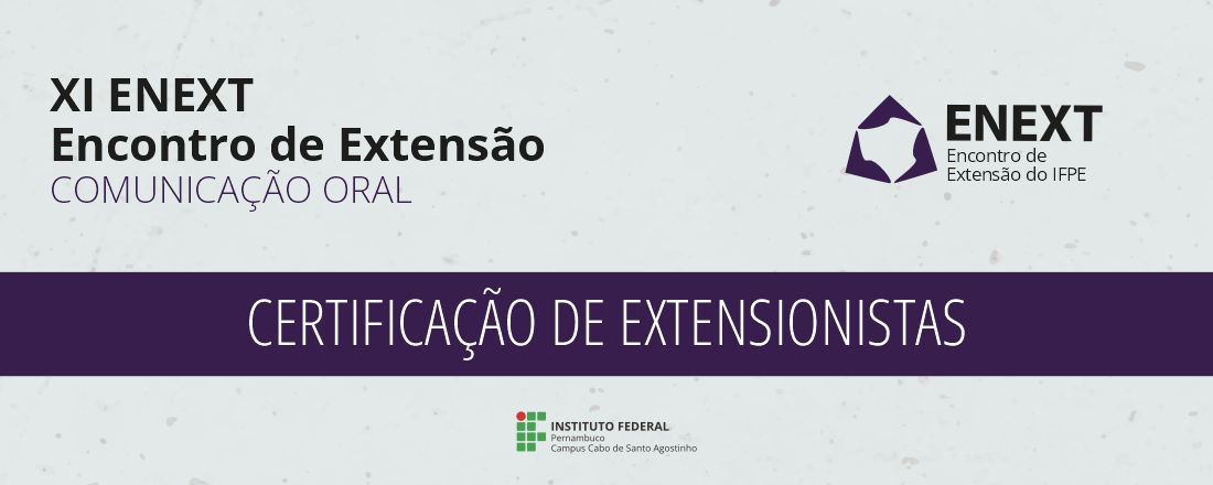 CERTIFICAÇÃO | XI ENEXT do IFPE - Campus Cabo