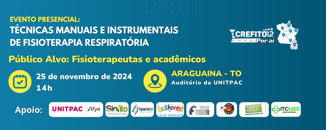 TÉCNICAS MANUAIS E INSTRUMENTAIS DE FISIOTERAPIA RESPIRATÓRIA