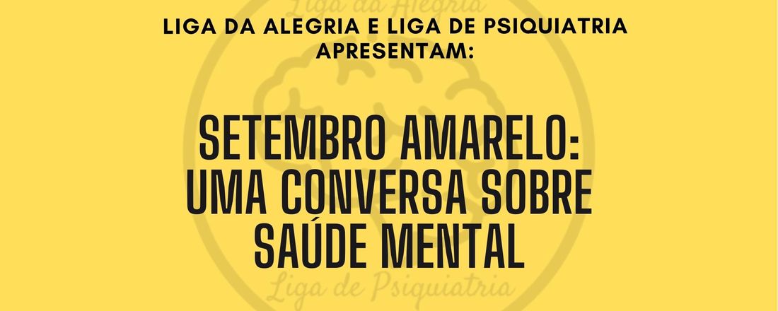 Setembro amarelo: uma conversa sobre saúde mental