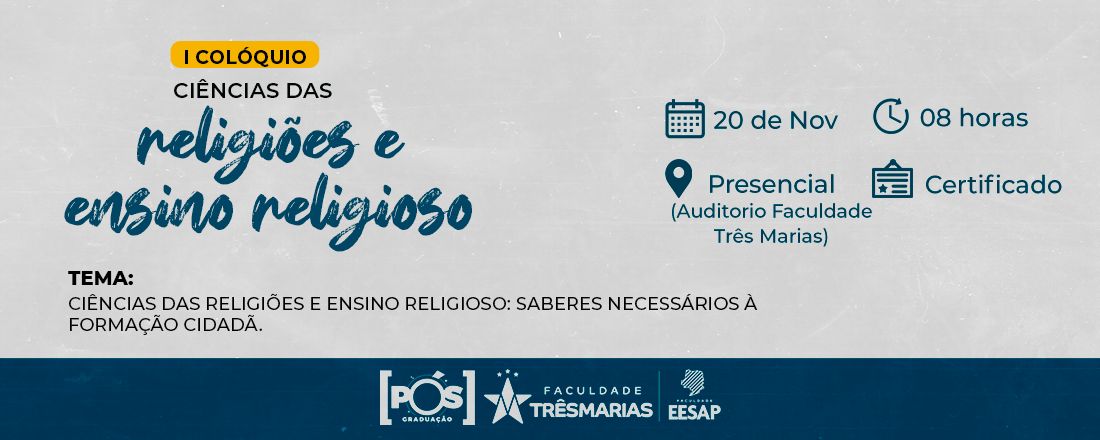 I Colóquio -  Ciências das Religiões e Ensino Religioso