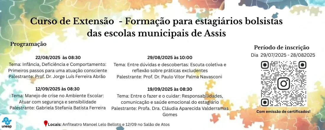 Curso de Extensão: Formação para Estagiários Bolsistas da Prefeitura
