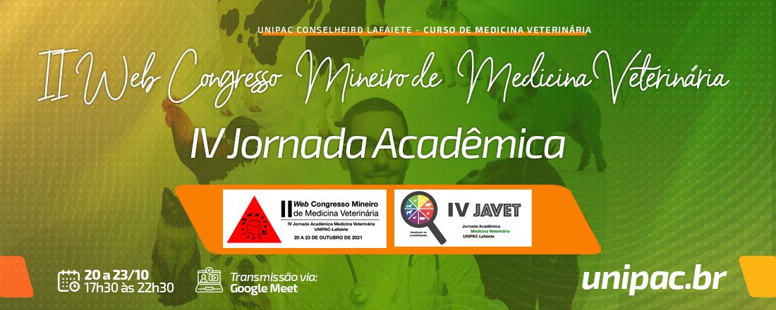 II Web Congresso Mineiro de Medicina Veterinária – COMVET e IV Jornada Acadêmica de Medicina Veterinária (JAVET)