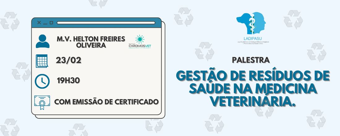 Gestão de resíduos de saúde na Medicina Veterinária