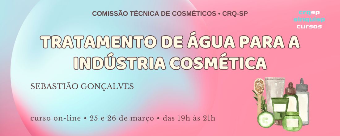 Tratamento de água para a indústria cosmética