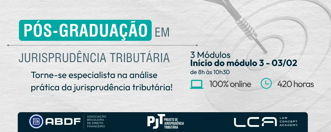 Pós-Graduação em Jurisprudência Tributária (PJT)