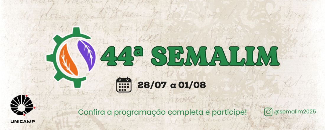 44ª SEMALIM - Semana Acadêmica de Engenharia de Alimentos
