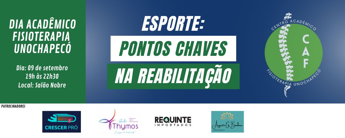 Esporte: pontos chaves na reabilitação