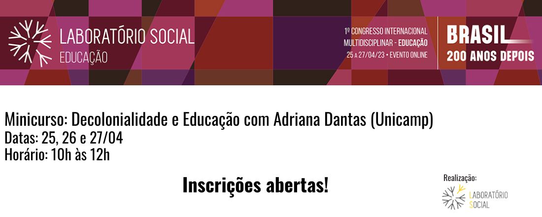 Minicurso: Decolonialidade e Educação