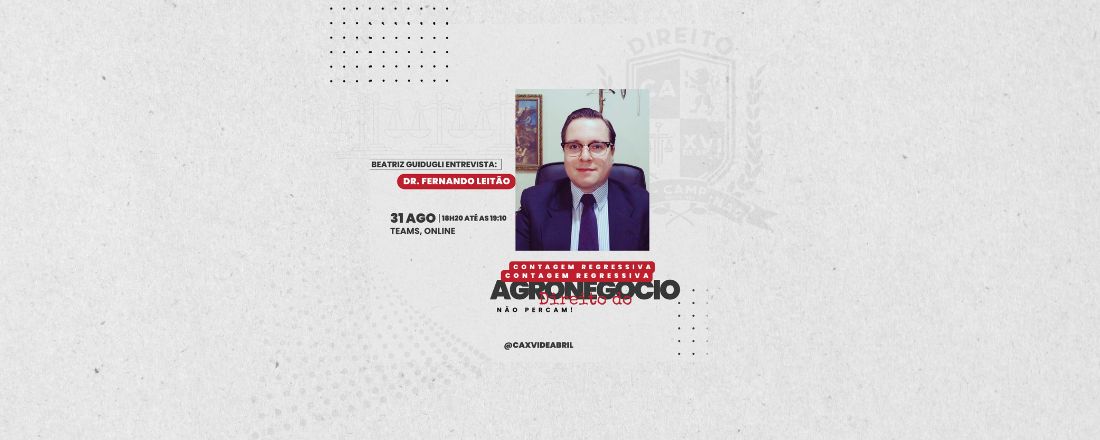 Contagem Regressiva SJ23 - Direito do Agronegócio