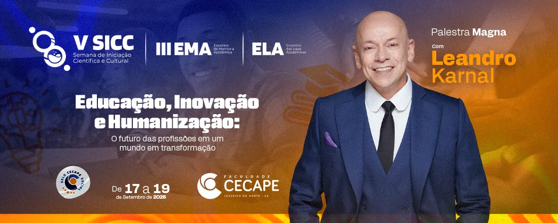 Palestra Magna - "Educação, Inovação e Humanização: O futuro das profissões em um mundo em trasnformação"